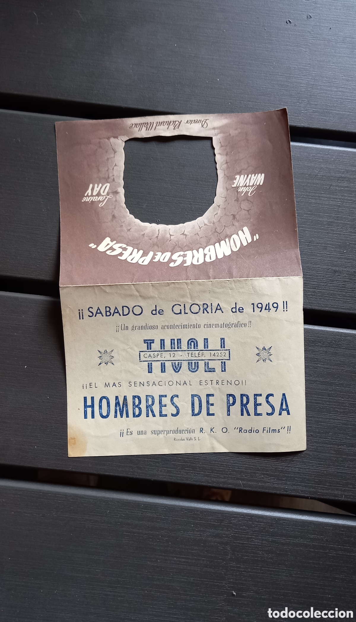 Cine: ANTIGUO PROGRAMA DE CINE HOMBRES DE PRESA - Foto 4