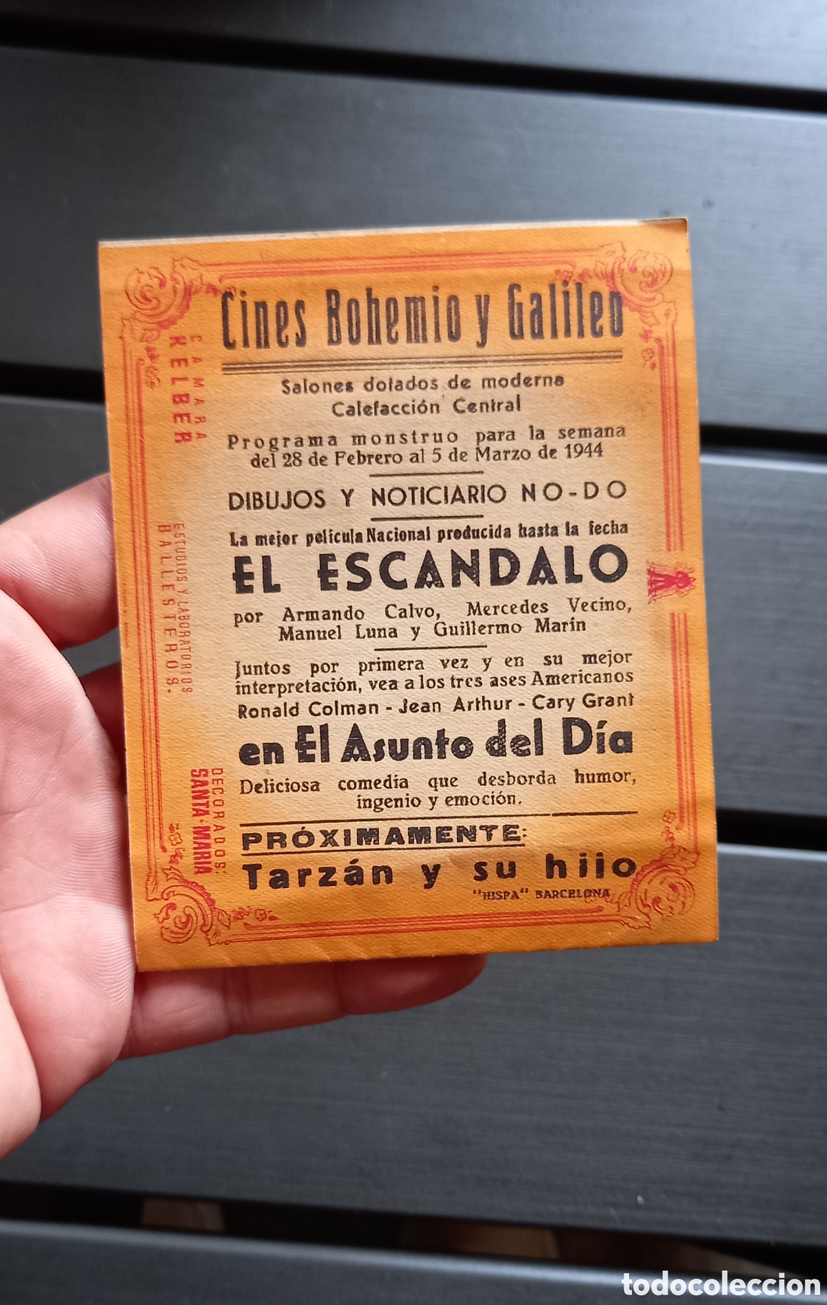Cine: ANTIGUO PROGRAMA DE CINE EL ESCANDALO - Foto 2