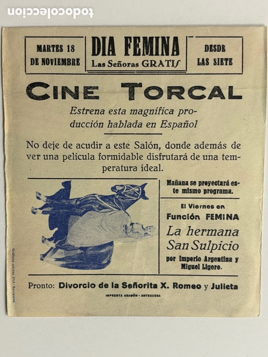 Cine: Programa coraz&oacute;n inmortal Cristina S&ouml;derbaum con publicidad cine torcaz Antequera A16 - Foto 3