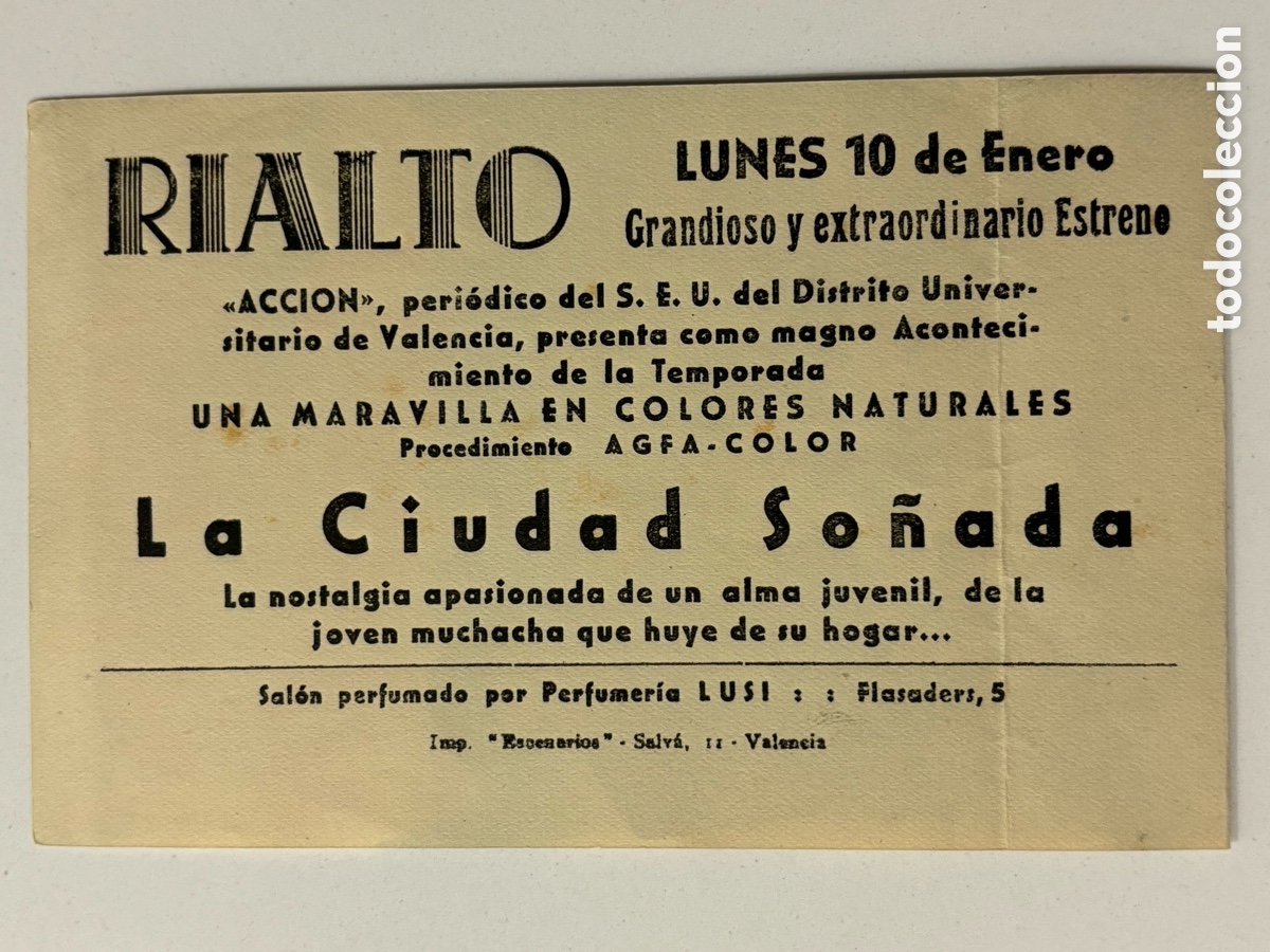 Cine: Programa la ciudad so&ntilde;ada Cristina S&ouml;derbaum con publicidad cine Rialto Valencia A16 - Foto 3