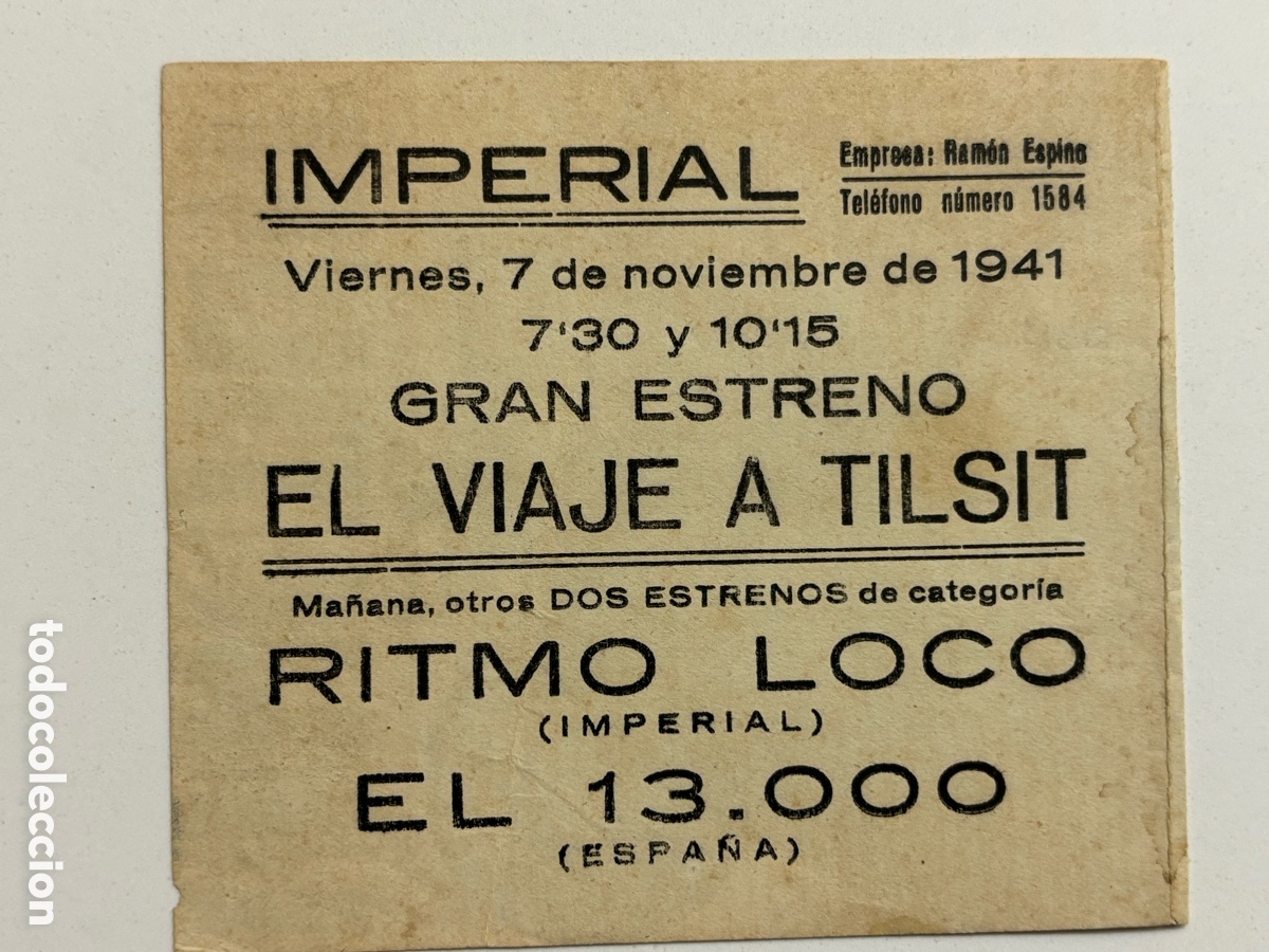 Cine: Programa el viaje a tilsit Cristina S&ouml;derbaum con publicidad cine imperial A16 - Foto 3
