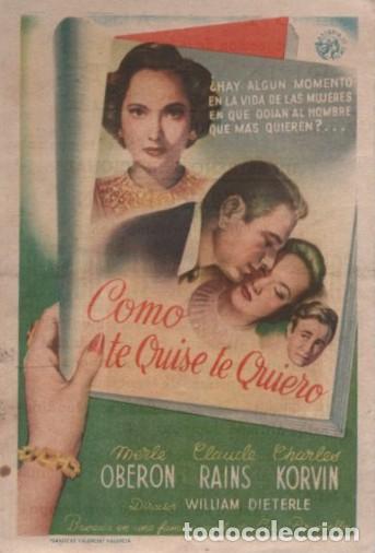 Cine: PROGRAMA DE CINE: COMO TE QUISE TE QUIERO PC-10562 - Foto 1