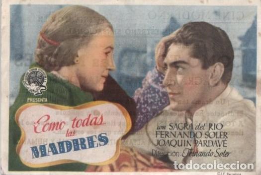 Cine: PROGRAMA DE CINE: COMO TODAS LAS MADRES PC-10571 - Foto 1