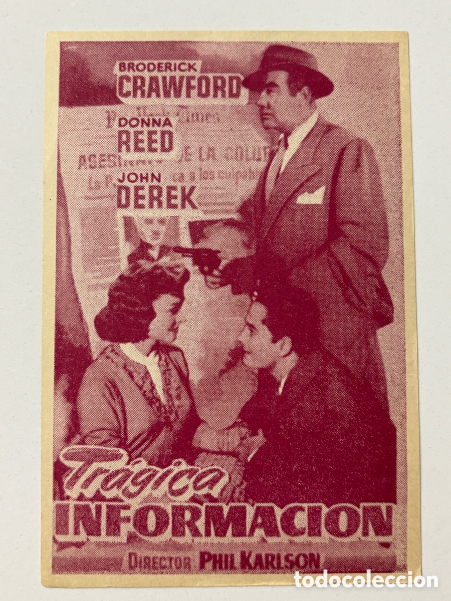 Cine: Programa tr&aacute;gica informaci&oacute;n Broderick Crawford A16 - Foto 1