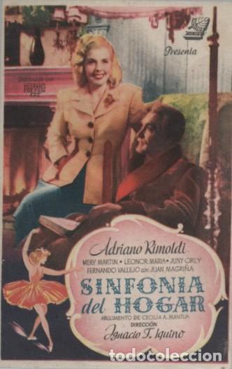 Cine: PROGRAMA DE CINE: SINFONIA DEL HOGAR PC-10603 - Foto 1