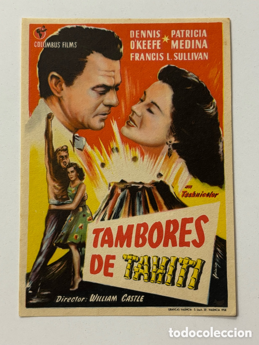 Cine: Programa tambores de Tahit&iacute; Dennis O,Keefe A16 - Foto 1