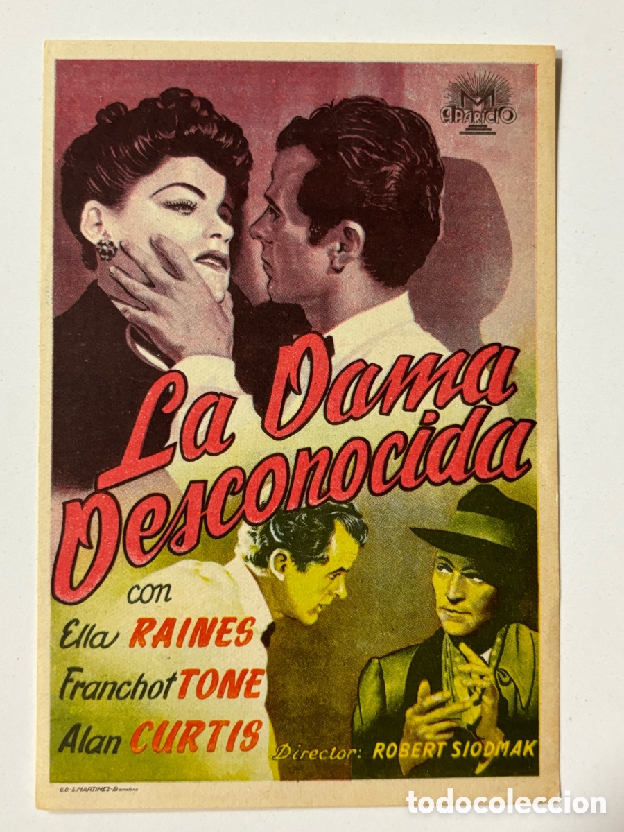 Cine: Programa la dama desconocida Ella Raines A2 - Foto 1