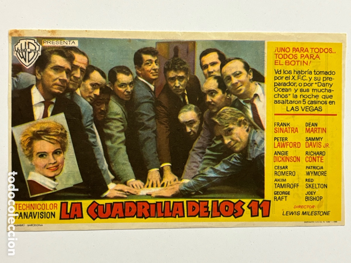 Cine: Programa la cuadrilla de los 11 frank sinatra con publicidad teatro serrano segorbe A2 - Foto 1