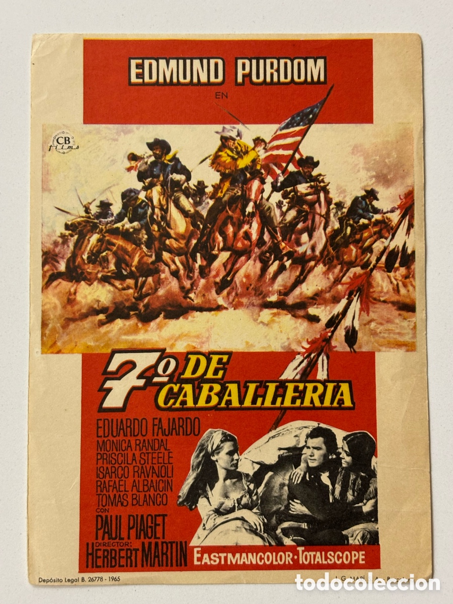 Cine: Programa 7 de caballeria Edmund Purdom A1 - Foto 1