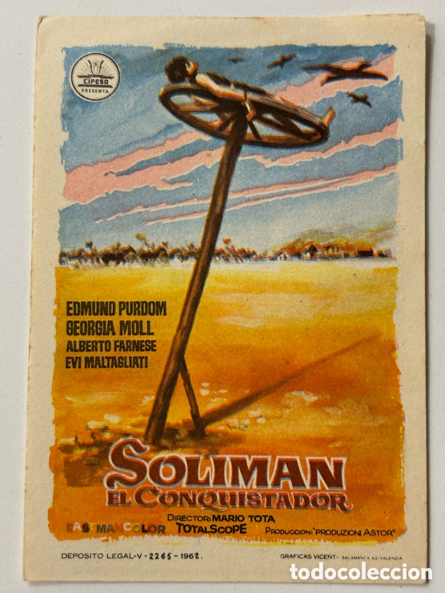 Cine: Programa soliman el conquistador Edmund Purdom A1 - Foto 1