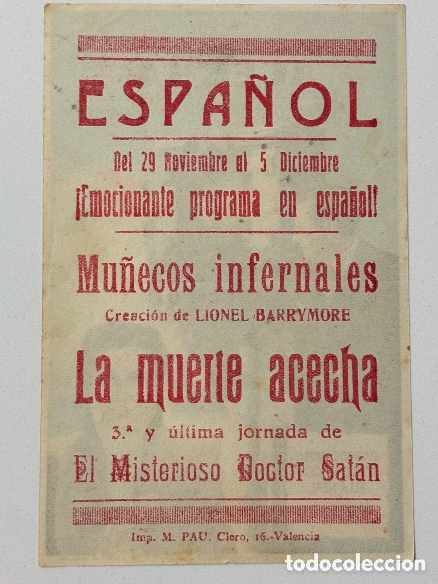 Cine: Programa la muerte acecha con publicidad cine espa&ntilde;ol Mislata A1 - Foto 2