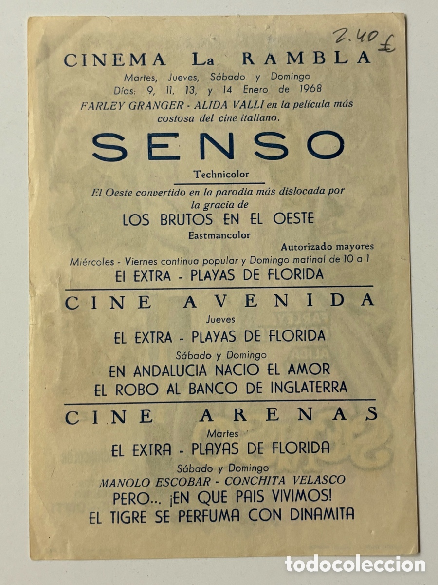 Cine: Programa denso alida valli con publicidad cinema la rambla A11 - Foto 2
