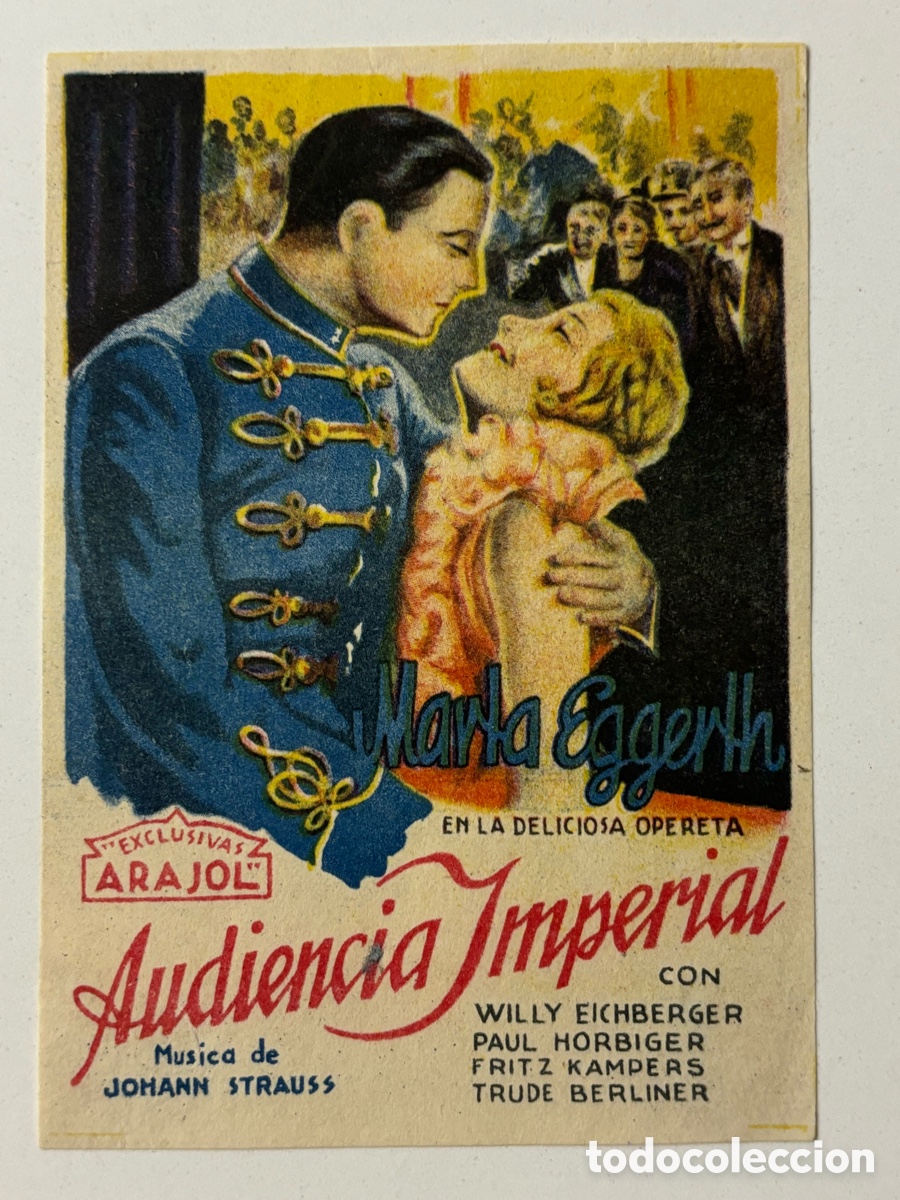 Cine: Programa Arajol audiencia imperial Marta eggerth A17 - Foto 1