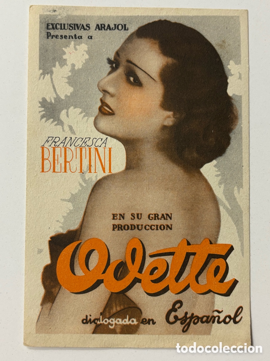Cine: Programa arajol Odette Francesca Bertini con publicidad cinema Molinense A17 - Foto 1