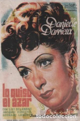 Cine: PROGRAMA DE CINE: LO QUISO EL AZAR PC-10640 - Foto 1