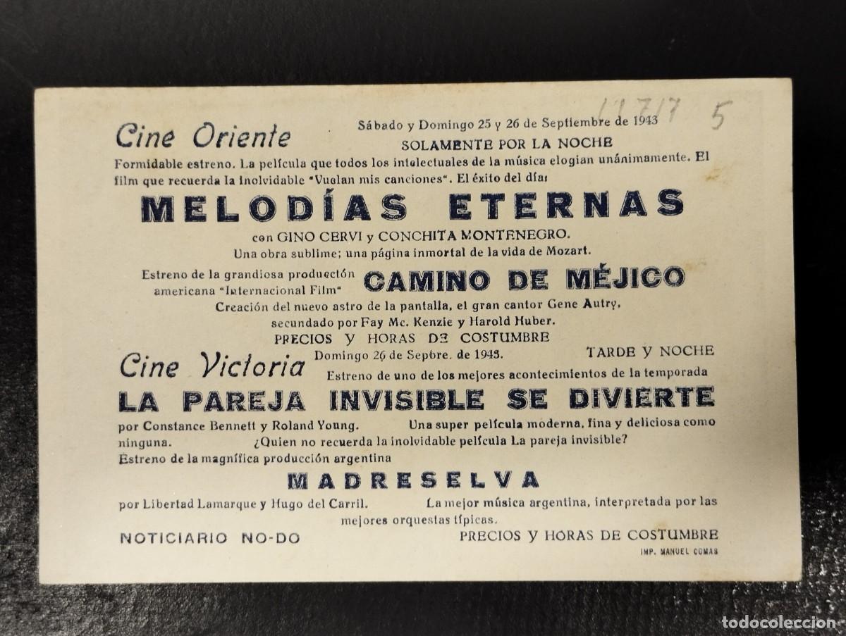 Cine: PROGRAMA DE CINE SENCILLO &rdquo;MELODIAS ETERNAS&rdquo; CON PUBLICIDAD. - Foto 2