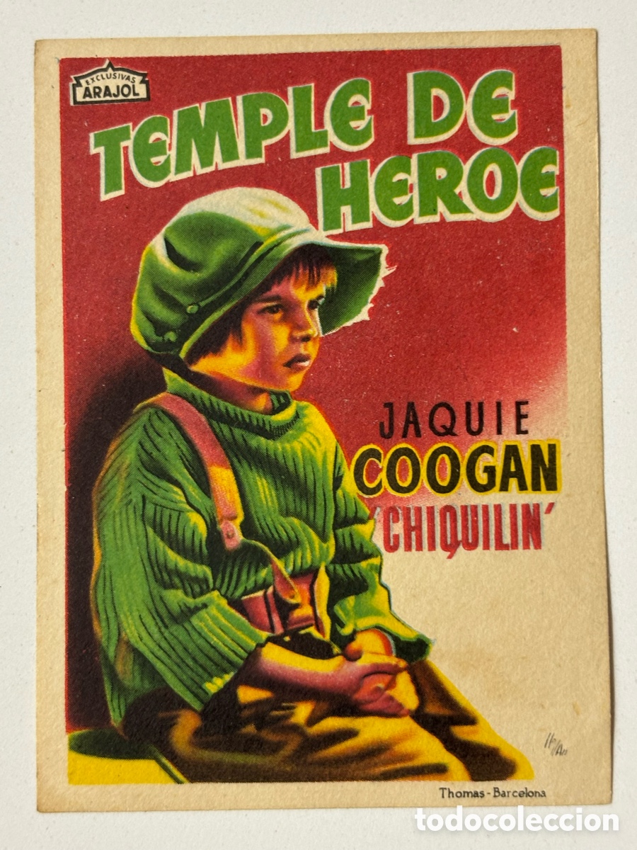 Cine: Mini Programa Arajol temple de h&eacute;roe jackie Coogan A17 - Foto 1