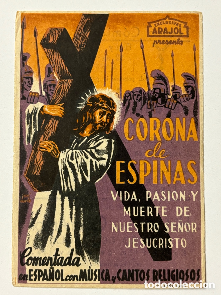 Cine: Programa Arajol corona de espinas con publicidad teatro c&oacute;mico la l&iacute;nea A17 - Foto 1