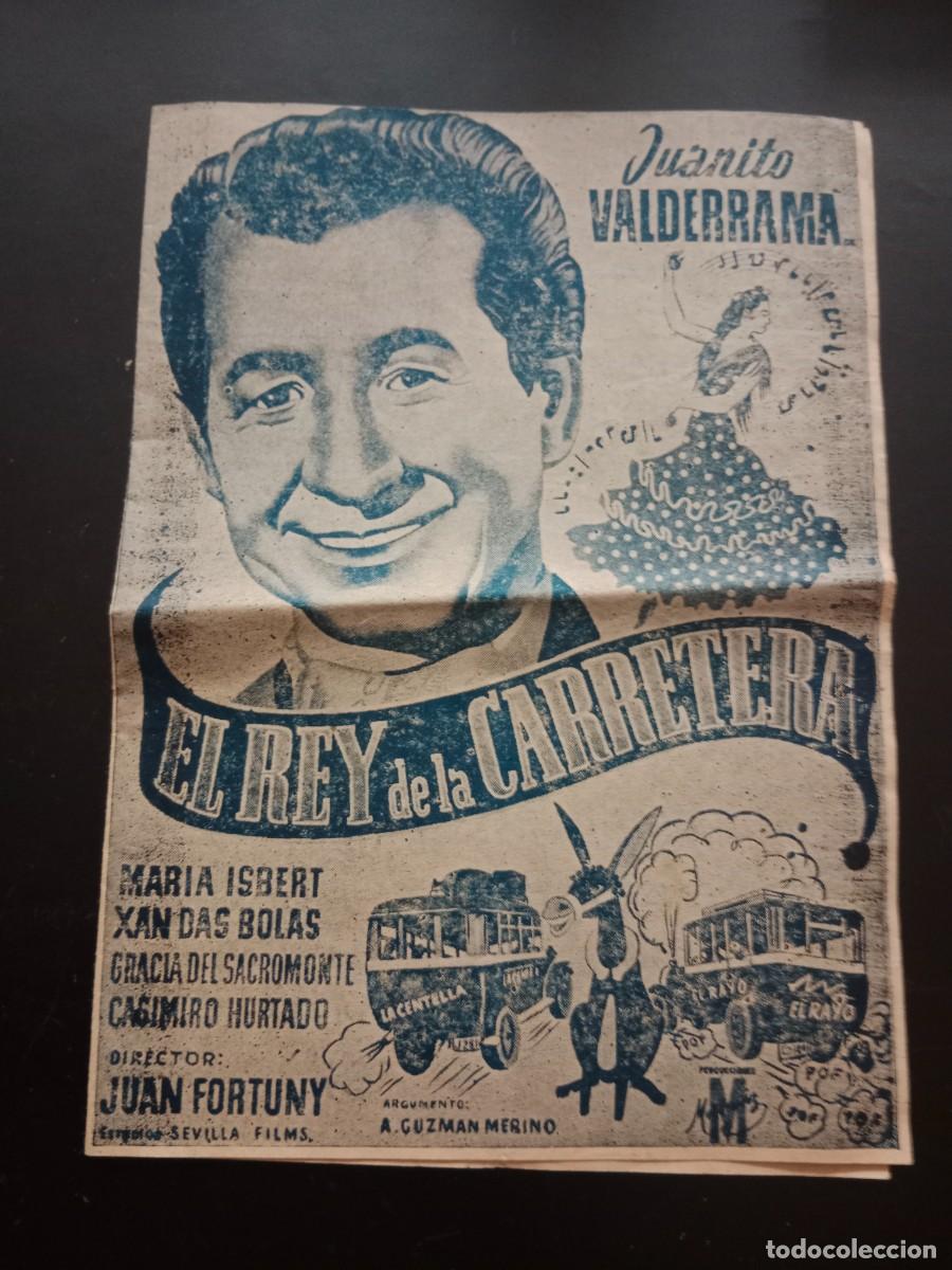 Cine: DIPTICO PROGRAMA DE MANO - JUANITO VALDERRAMA - EL REY DE LA CARRETERA - Foto 1