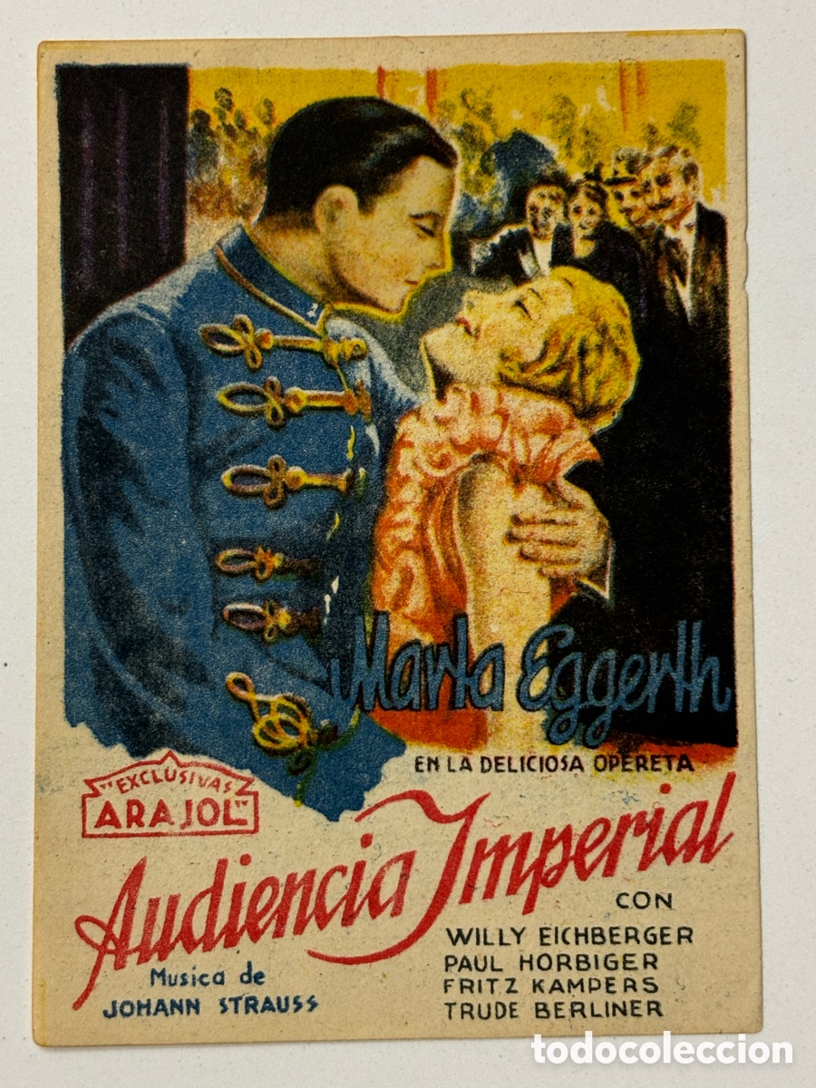 Cine: Programa Arajol audiencia imperial Marta eggerth A17 - Foto 1