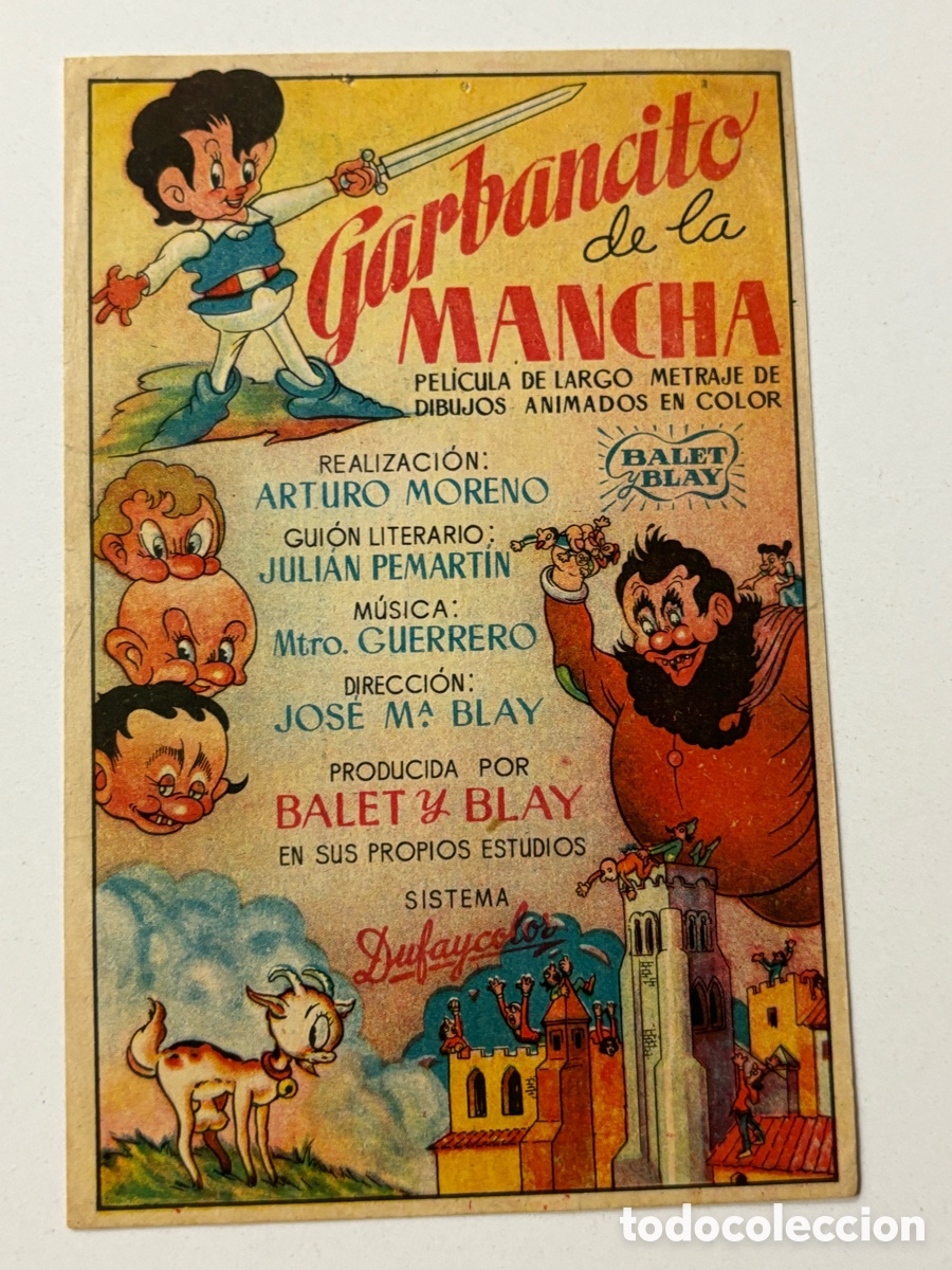 Cine: Programa garbancito de la mancha con publicidad cine espa&ntilde;ol Mislata A17 - Foto 1