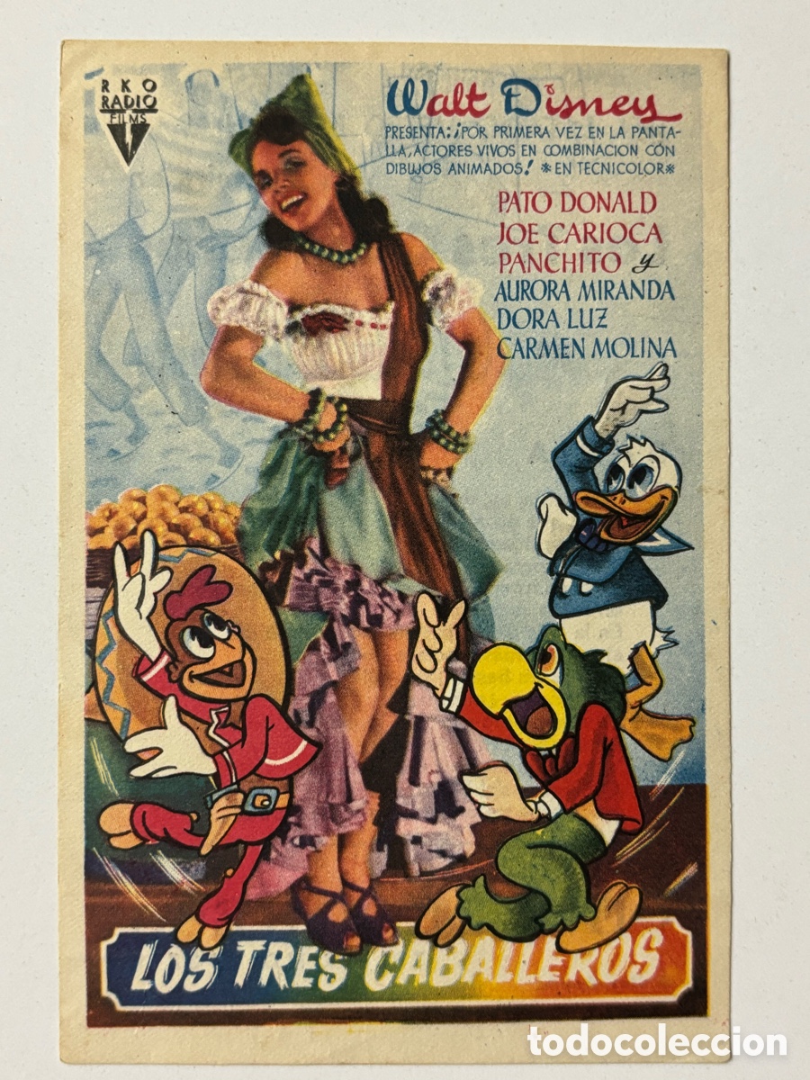 Cine: Programa walt Disney los tres caballeros con publicidad cine progreso A17 - Foto 1