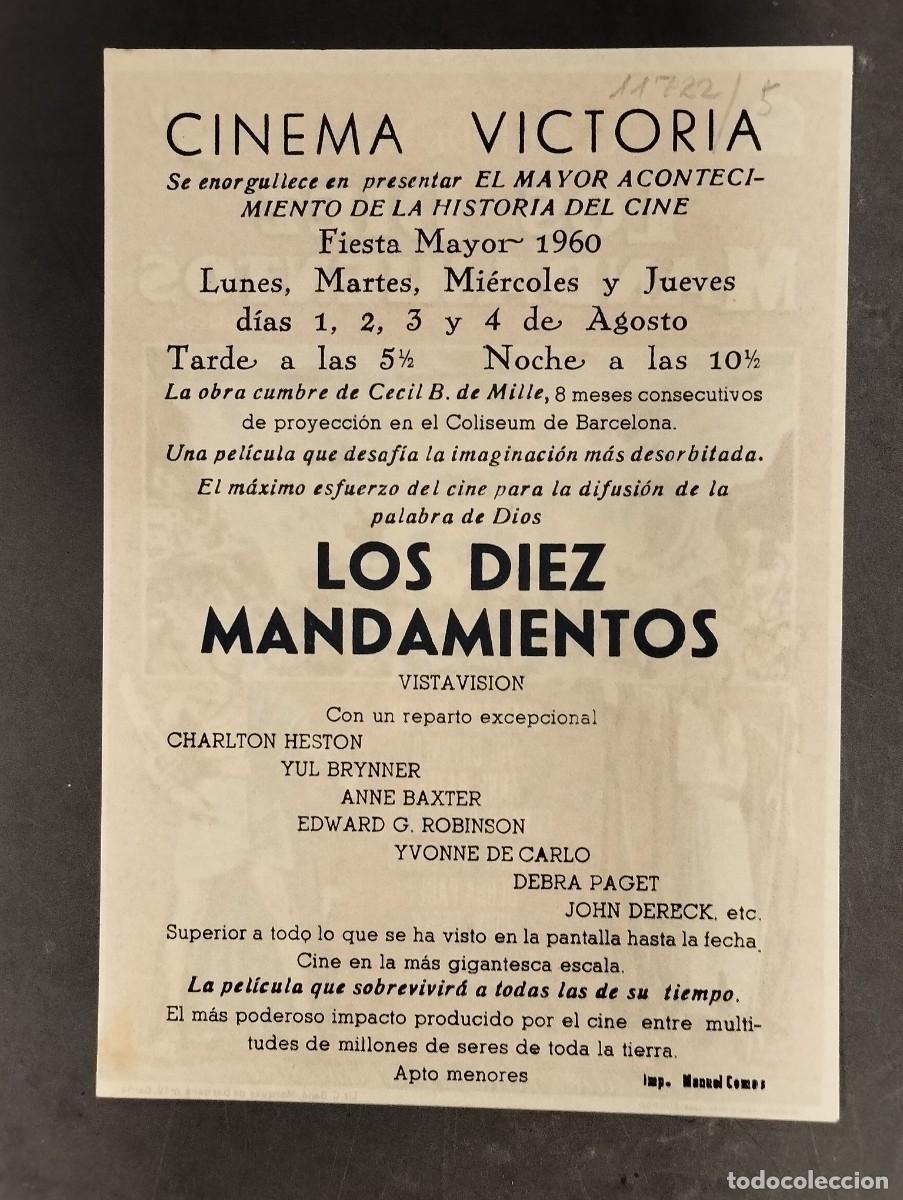 Cine: PROGRAMA DE CINE &rdquo;LOS DIEZ MANDAMIENTOS&rdquo; CON PUBLICIDAD. - Foto 2