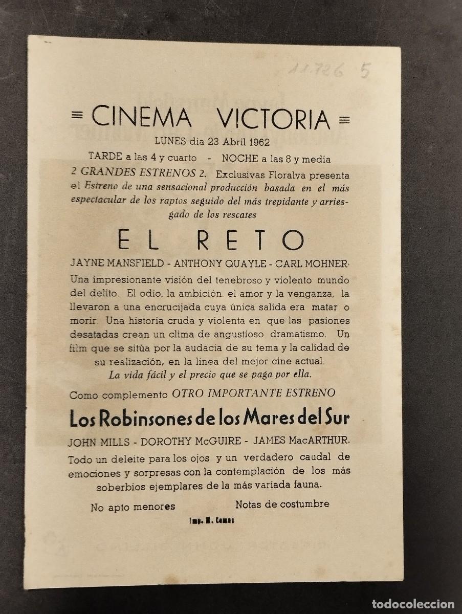 Cine: PROGRAMA DE CINE &rdquo;EL RETO&rdquo; CON PUBLICIDAD. - Foto 2