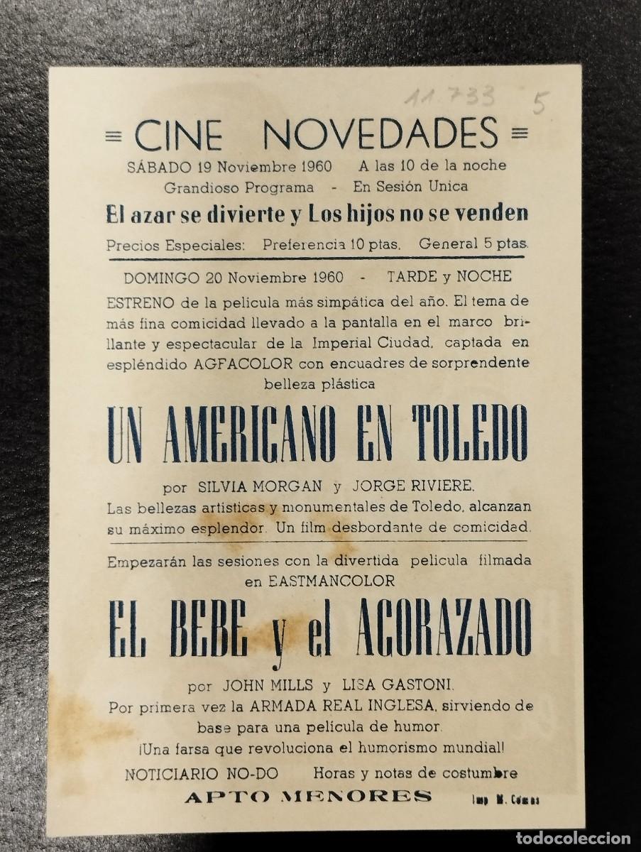 Cine: PROGRAMA DE CINE &rdquo;UN AMERICANO EN TOLEDO&rdquo;. CON PUBLICIDAD. - Foto 2