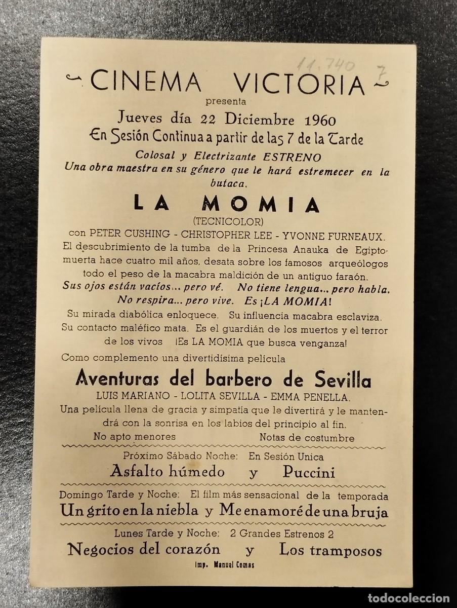 Cine: PROGRAMA DE CINE &rdquo;LA MOMIA&rdquo;. CON PUBLICIDAD. - Foto 2