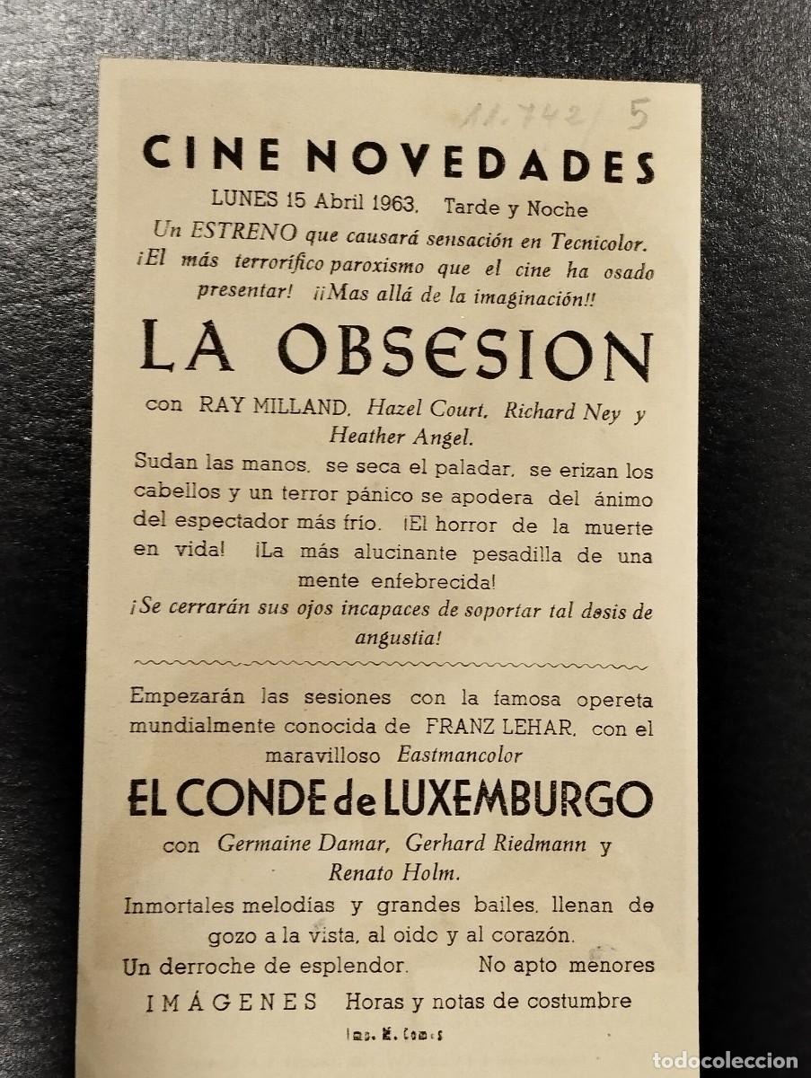 Cine: PROGRAMA DE CINE &rdquo;LA OBSESI&Oacute;N&rdquo;. CON PUBLICIDAD. - Foto 2