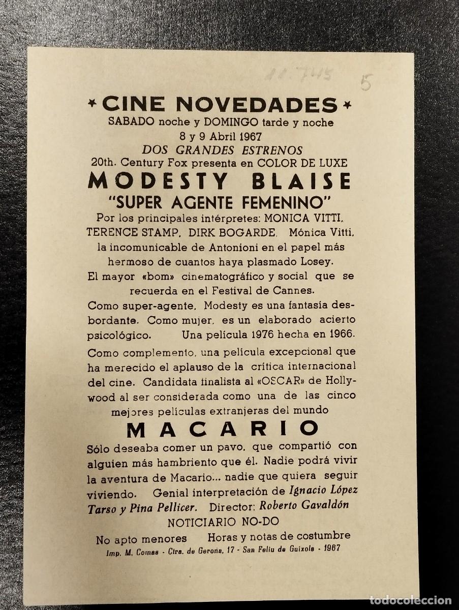 Cine: PROGRAMA DE CINE &rdquo;MACARIO&rdquo;. CON PUBLICIDAD. - Foto 2