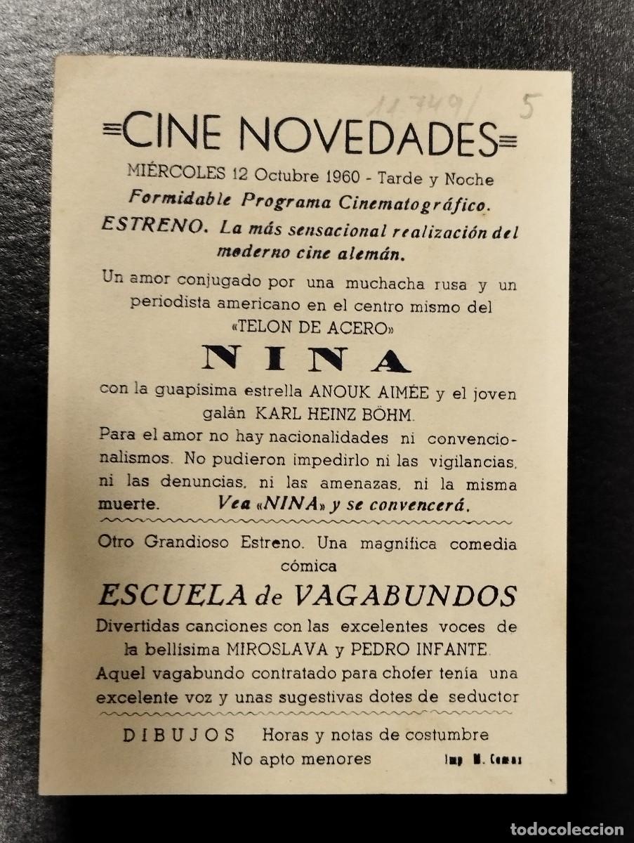 Cine: PROGRAMA DE CINE &rdquo;NINA&rdquo;. CON PUBLICIDAD. - Foto 2