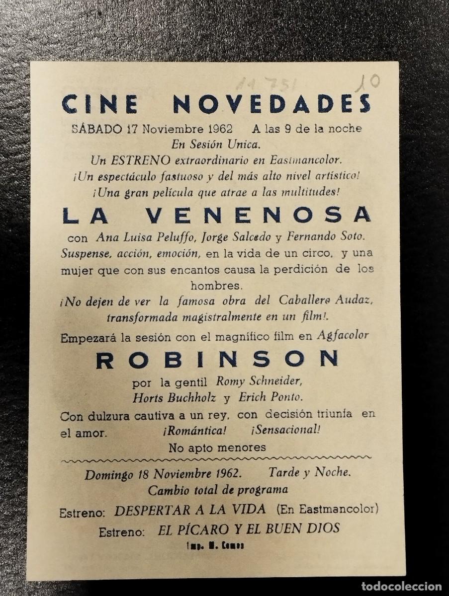 Cine: PROGRAMA DE CINE &rdquo;LA VENENOSA&rdquo;. CON PUBLICIDAD. - Foto 2