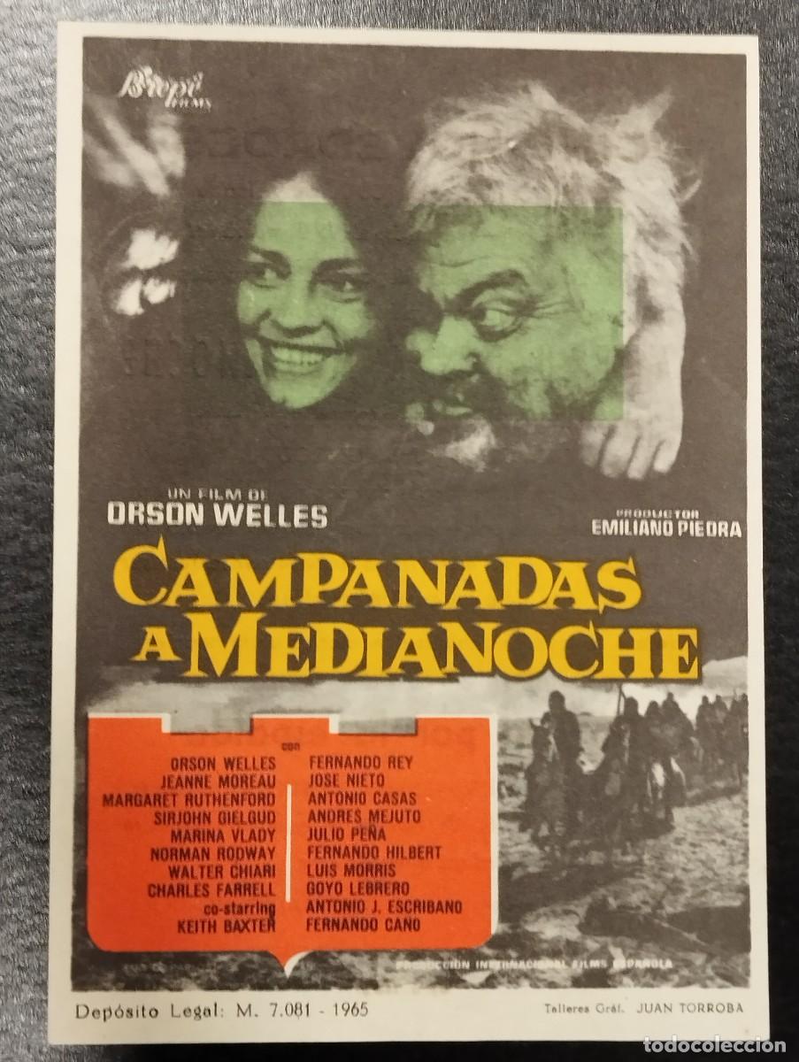Cine: PROGRAMA DE CINE &rdquo;CAMPANADAS A MEDIANOCHE&rdquo;. CON PUBLICIDAD. - Foto 1