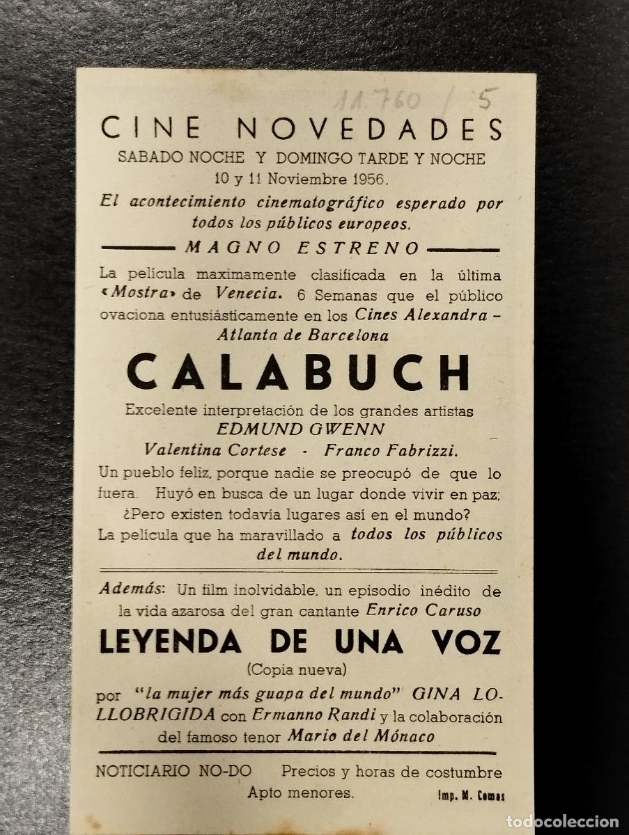 Cine: PROGRAMA DE CINE &rdquo;CALABUCH&rdquo;. CON PUBLICIDAD. - Foto 2