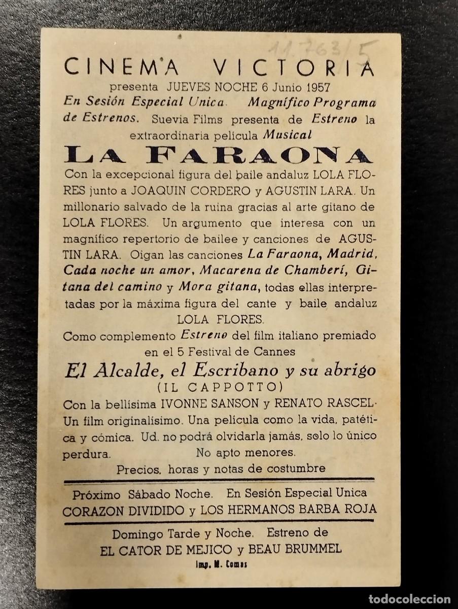 Cine: PROGRAMA DE CINE &rdquo;LA FARAONA&rdquo;. CON PUBLICIDAD. - Foto 2