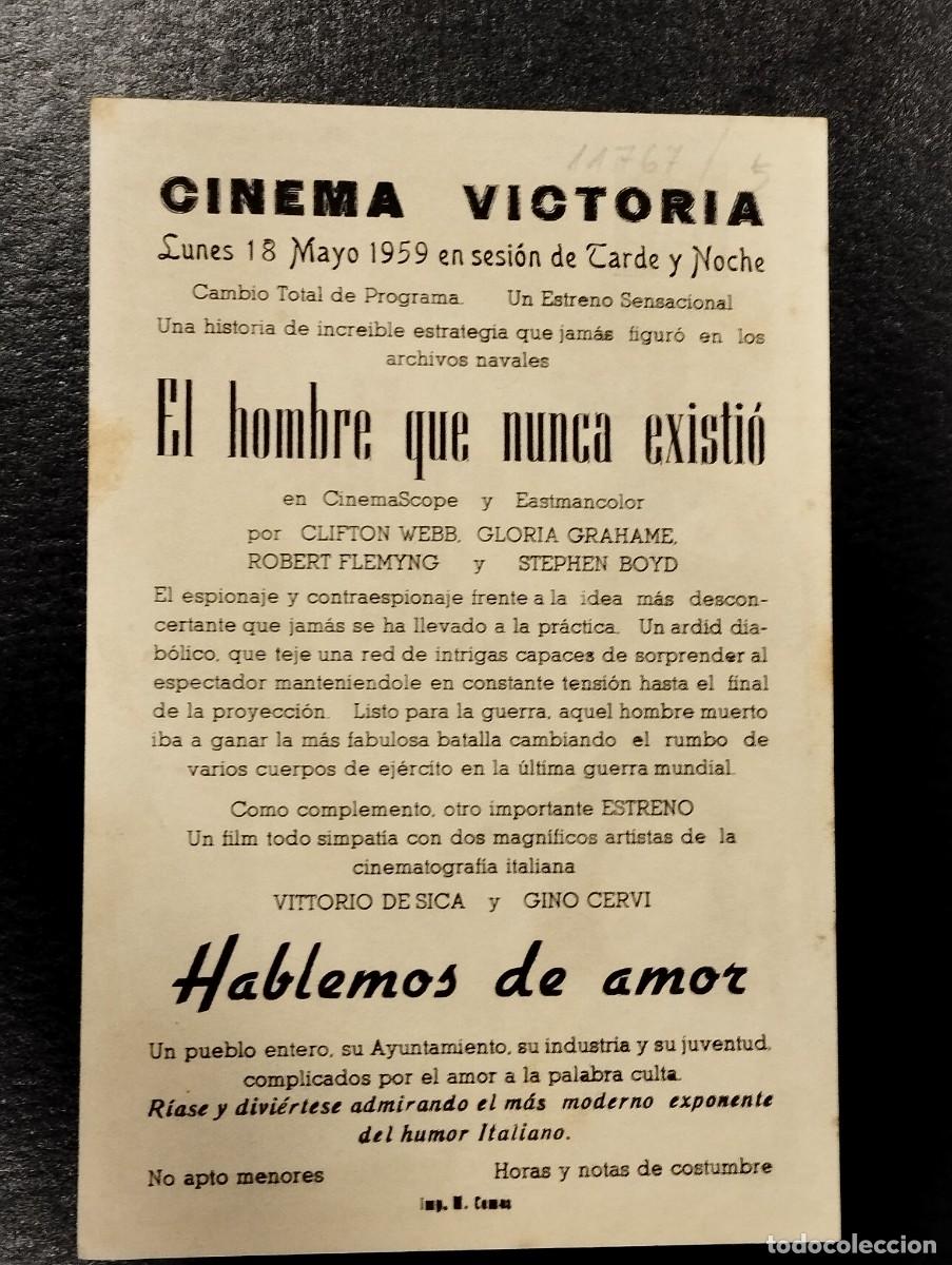 Cine: PROGRAMA DE CINE &rdquo;EL HOMBRE QUE NUNCA EXISTI&Oacute;&rdquo;. CON PUBLICIDAD. - Foto 2