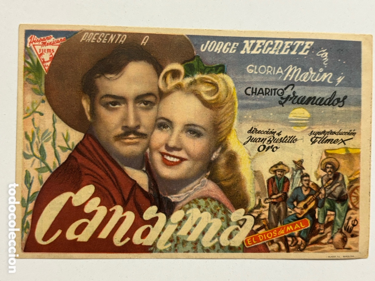 Cine: Programa Canaima Jorge negrete con publicidad cine Mar&iacute;n Teruel A18 - Foto 1