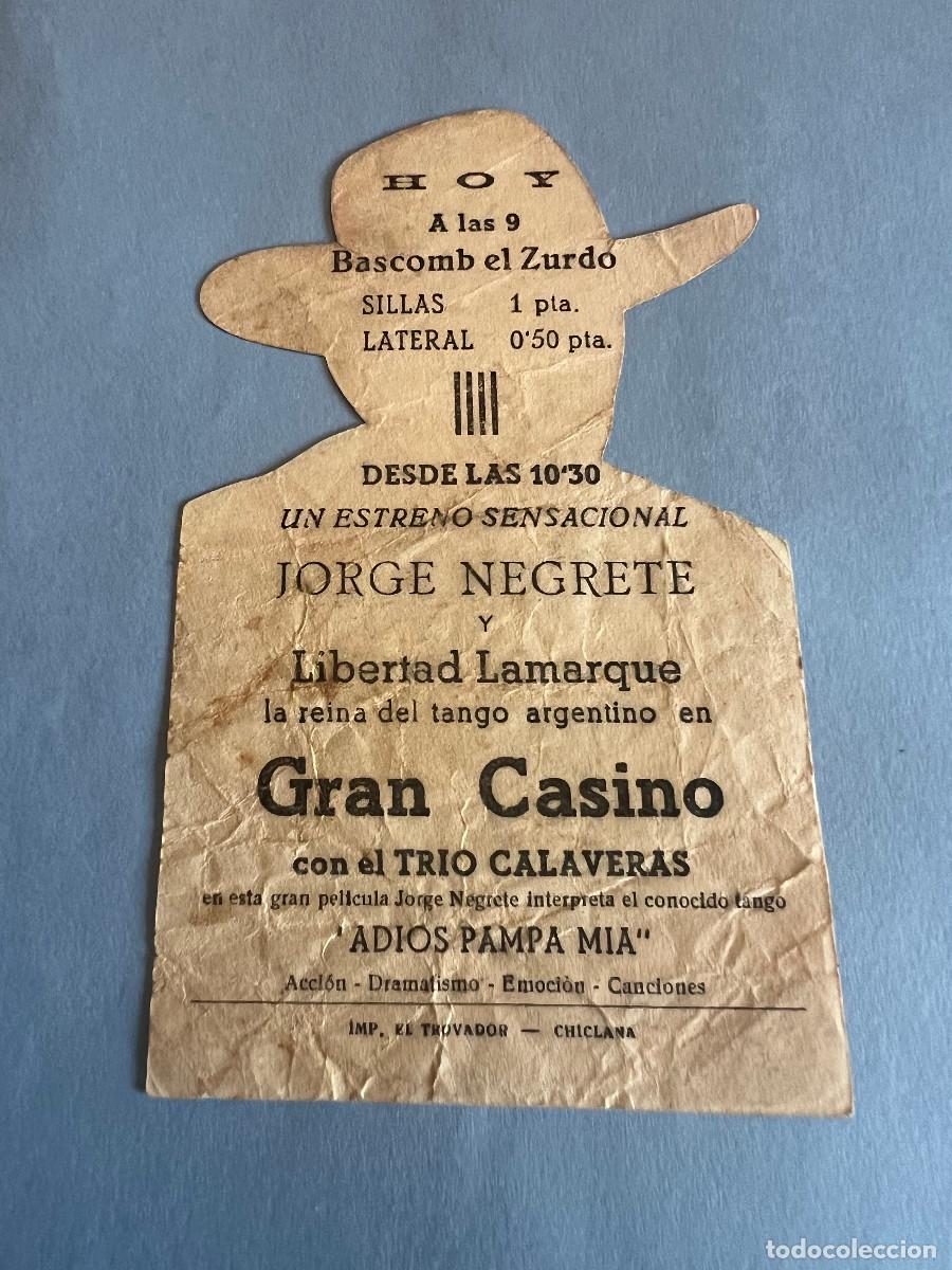 Cine: GRAN CASINO. Programa troquelado. Jorge Negrete - Foto 2