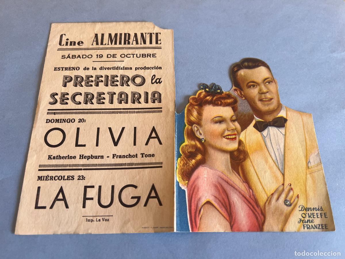 Cine: PREFIERO LA SECRETARIA. Programa troquelado. - Foto 2