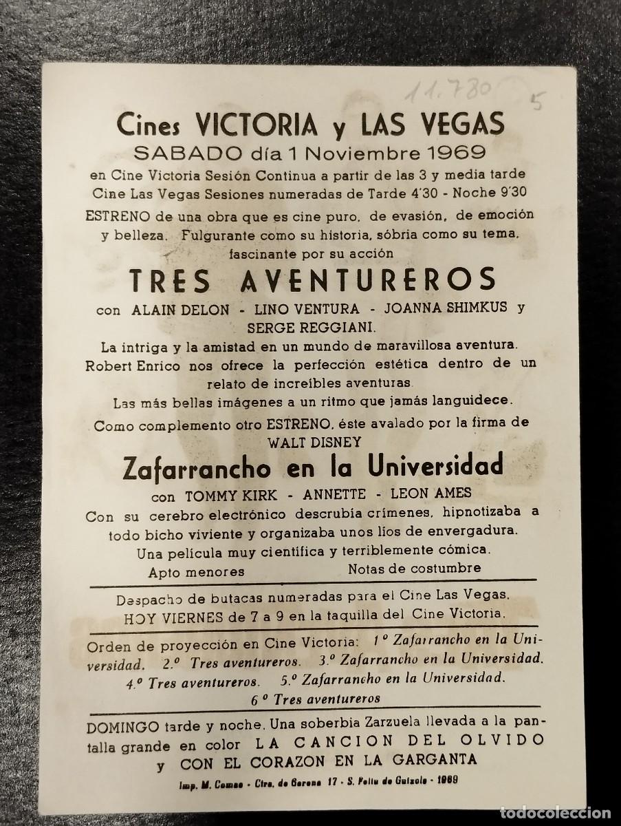 Cine: PROGRAMA DE CINE &rdquo;TRES AVENTUREROS&rdquo;. CON PUBLICIDAD. - Foto 2