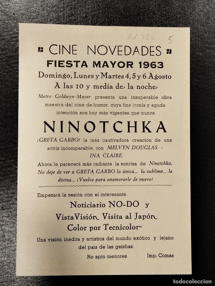 Cine: PROGRAMA DE CINE &rdquo;NINOTCHKA&rdquo;. CON PUBLICIDAD. - Foto 2