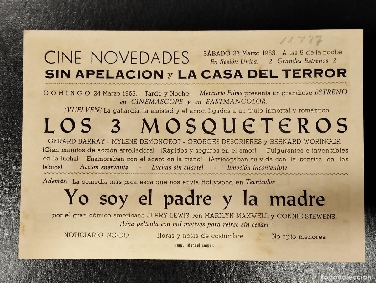 Cine: PROGRAMA DE CINE &rdquo;LOS TRES 3 MOSQUETEROS&rdquo;. CON PUBLICIDAD. - Foto 2