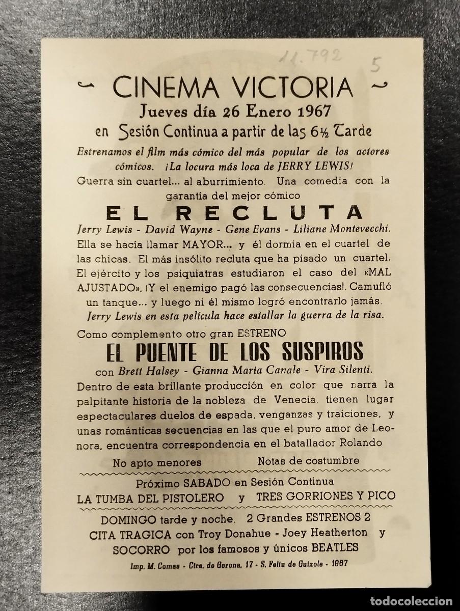 Cine: PROGRAMA DE CINE &rdquo;EL RECLUTA&rdquo;. CON PUBLICIDAD. - Foto 2