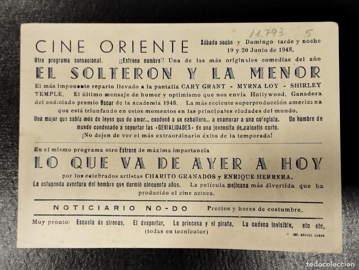 Cine: PROGRAMA DE CINE &rdquo;EL SOLTER&Oacute;N Y LA MENOR&rdquo;. CON PUBLICIDAD. - Foto 2