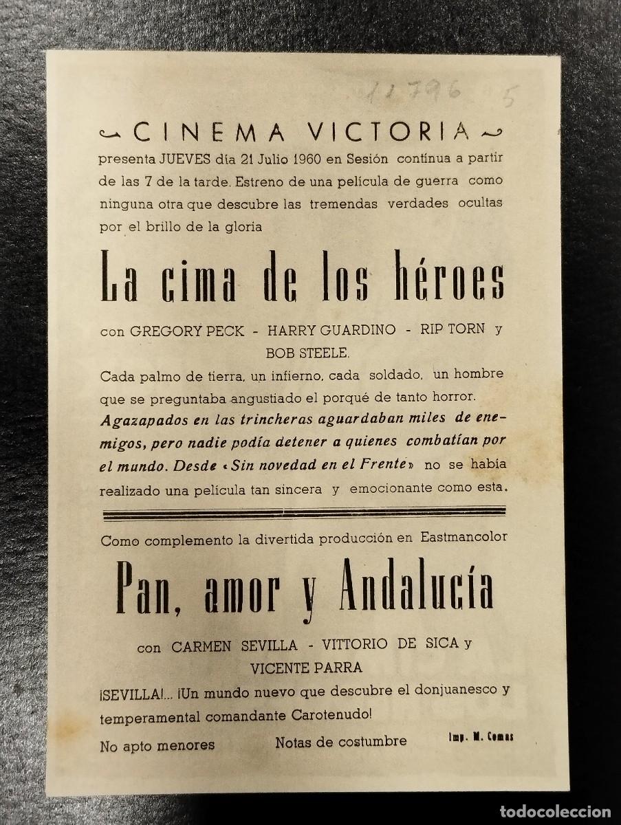 Cine: PROGRAMA DE CINE &rdquo;LA CIMA DE LOS H&Eacute;ROES&rdquo;. CON PUBLICIDAD. - Foto 2