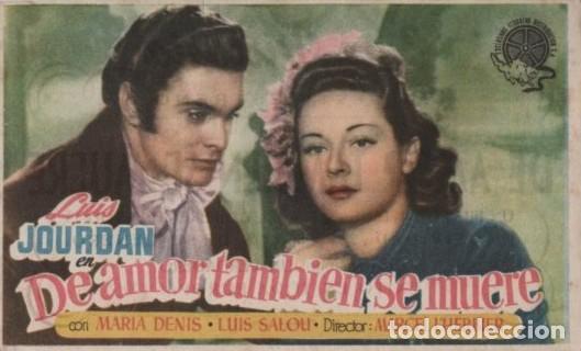 Cine: PROGRAMA DE CINE: DE AMOR TAMBIEN SE MUERE PC-10685 - Foto 1