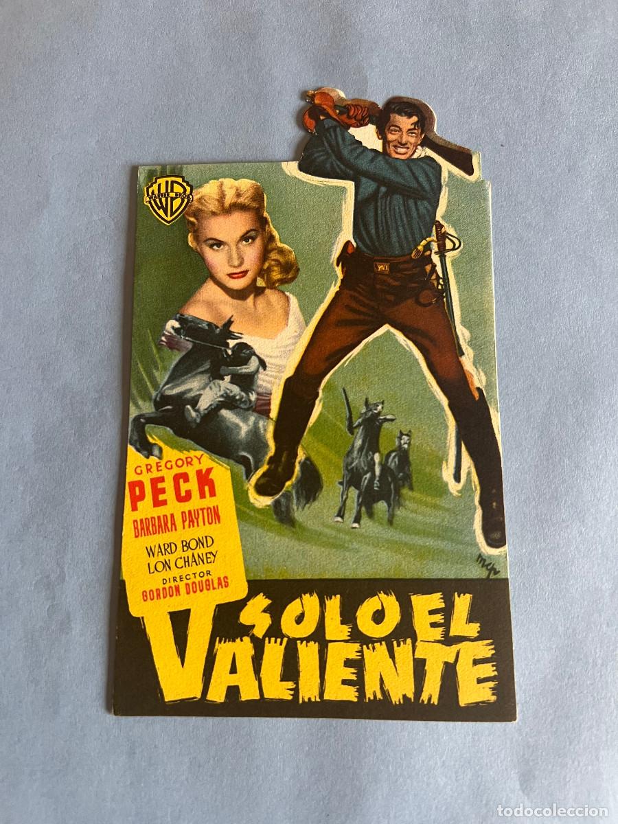 Cine: S&Oacute;LO EL VALIENTE. Programa simple troquelado. Gregory Peck. - Foto 1