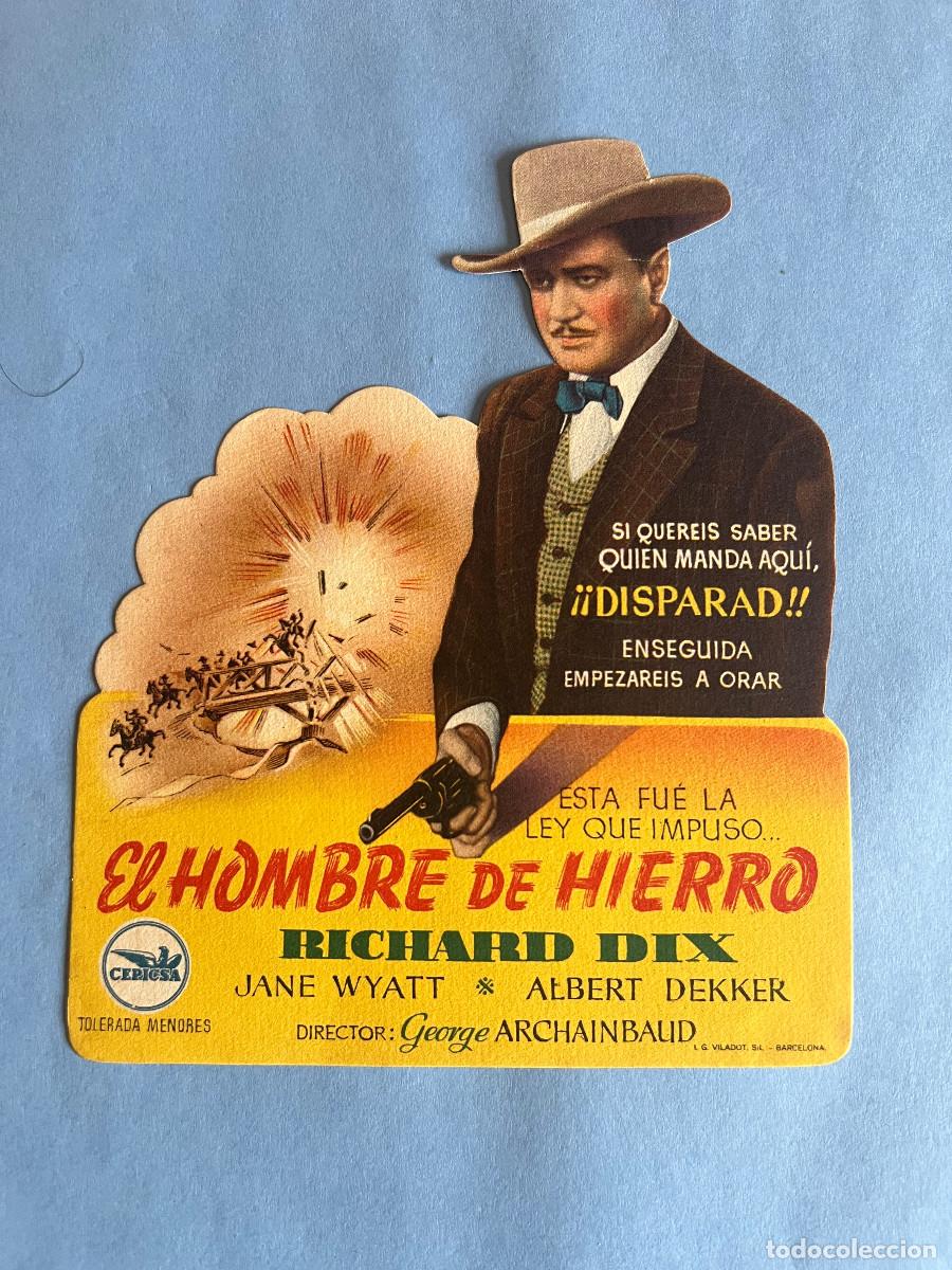 Cine: EL HOMBRE DE HIERRO. Programa de cine troquelado. - Foto 1